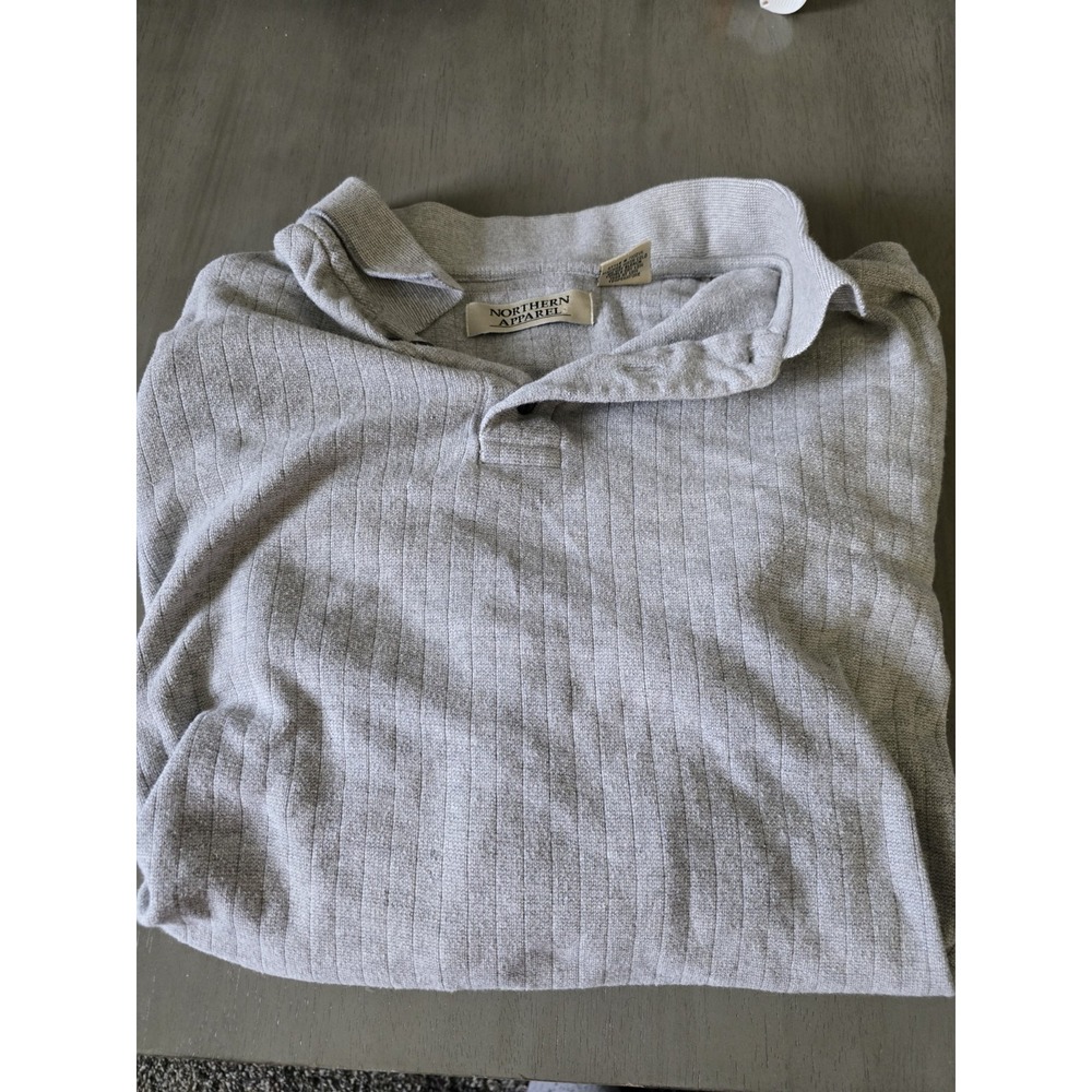 Northern Apparel Long Sleeve Collared Sweatshirt - Mens Y2K Casual